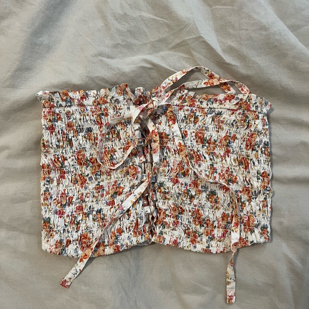 American Eagle Floral  Tube Top